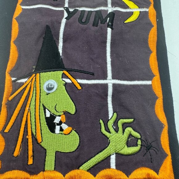 Halloween Witch Kitchen Towel Embroidered Yum Yum Design - Picture 3 of 3